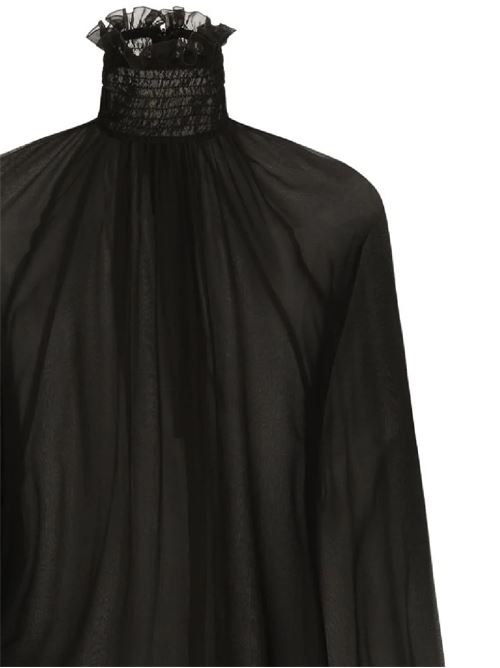 high-neck sheer silk blouse Dolce & Gabbana | F79EMTFU1ATN0000